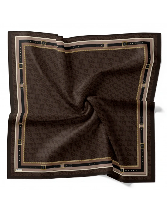 Levidor Royal Eşarp Kemer Desen Acı Kahve