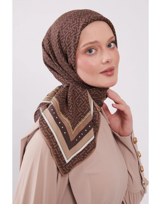 Levidor Royal Eşarp Kemer Desen Kahve