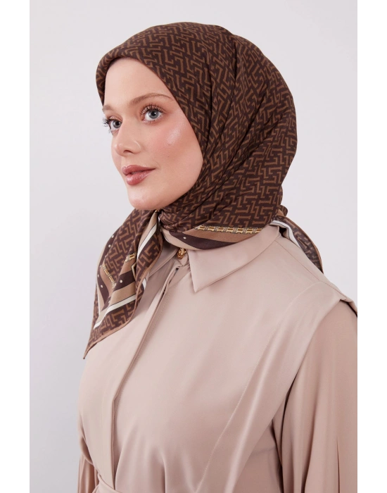 Levidor Royal Eşarp Kemer Desen Kahve