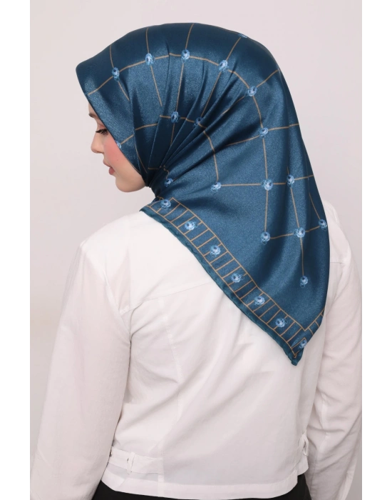 Levidor Kristal Eşarp D7 Petrol Mavi