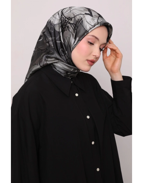 Levidor Kristal Eşarp Esinti Desen Siyah