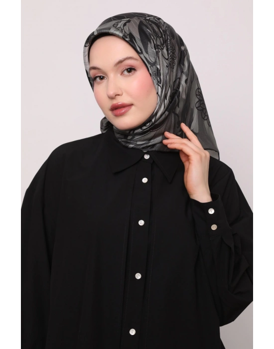 Levidor Kristal Eşarp Esinti Desen Siyah
