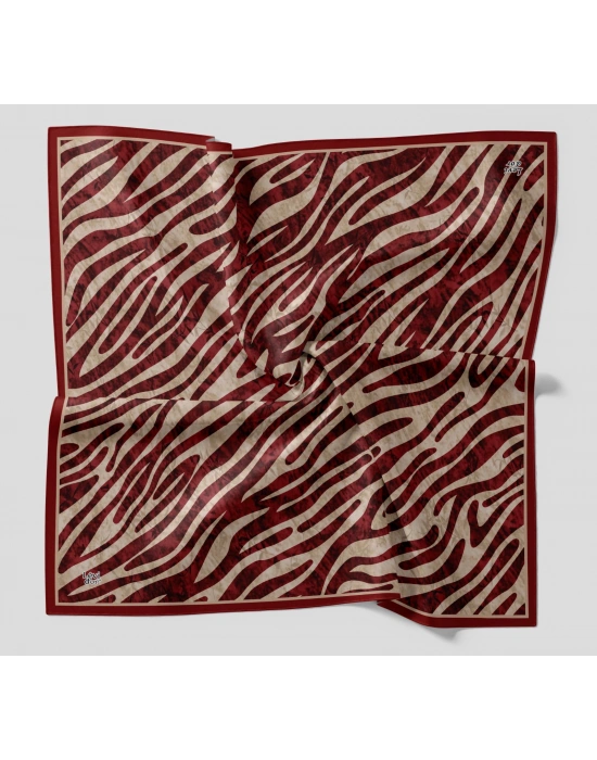 Levidor Kristal Eşarp Safari Desen Bordo