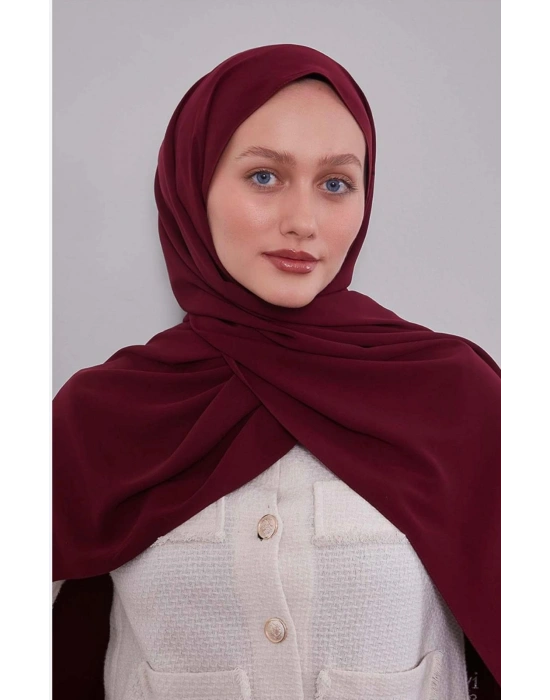 Levidor Medine İpeği Şal Bordo