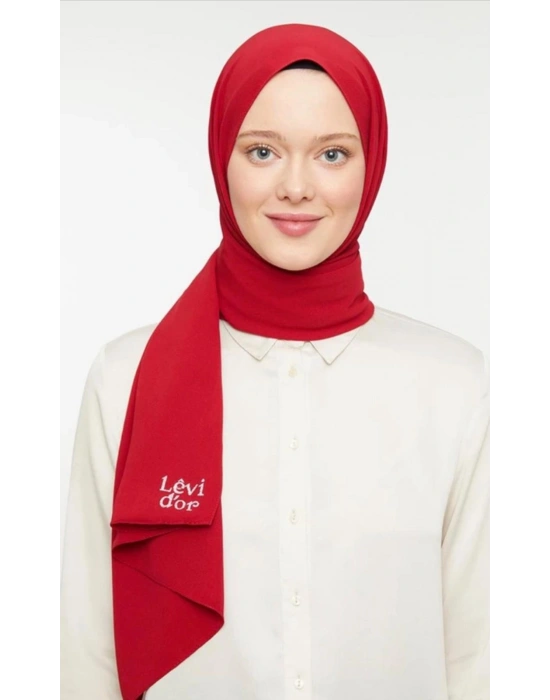 Levidor Medine İpeği Şal Kırmızı