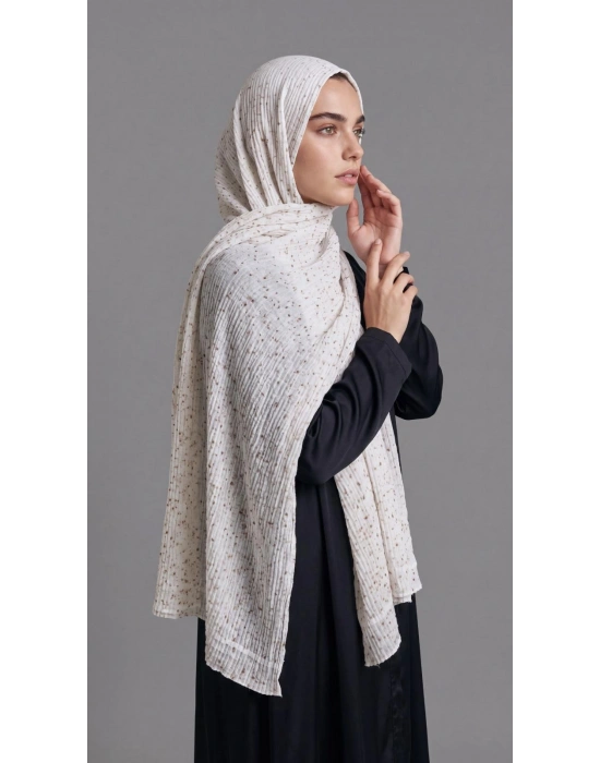 Levidor Müslin Benekli Şal Gri
