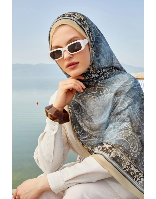 Luven Sara İpek Şifon Şal D23