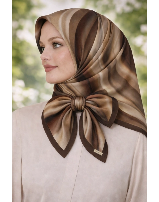 Mavi İpek Pamuklu Soft Eşarp D16