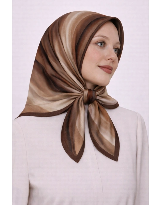 Mavi İpek Pamuklu Soft Eşarp D16