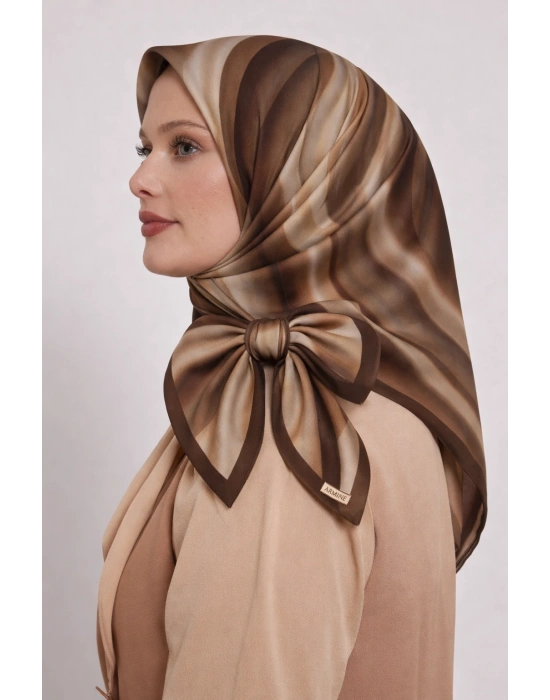 Mavi İpek Pamuklu Soft Eşarp D16