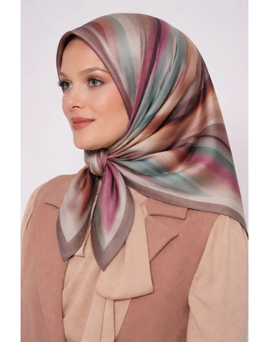 Mavi İpek Pamuklu Soft Eşarp D20