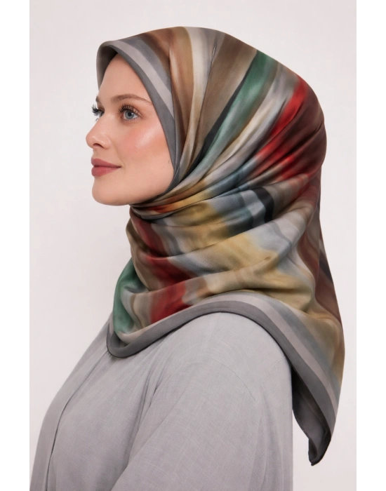 Mavi İpek Pamuklu Soft Eşarp D23