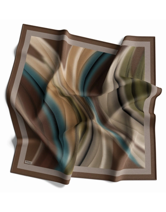 Mavi İpek Pamuklu Soft Eşarp D25