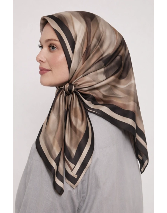 Mavi İpek Pamuklu Soft Eşarp D28