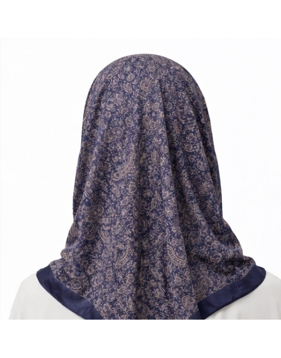 Mavi İpek Soft Pamuklu Şal Desen 2 D2