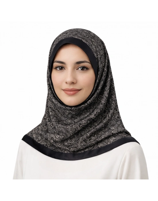 Mavi İpek Soft Pamuklu Şal Desen 2 D3