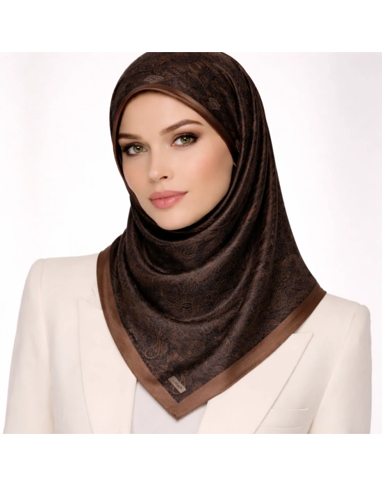 Mavi İpek Soft Pamuklu Şal Desen 2 D4