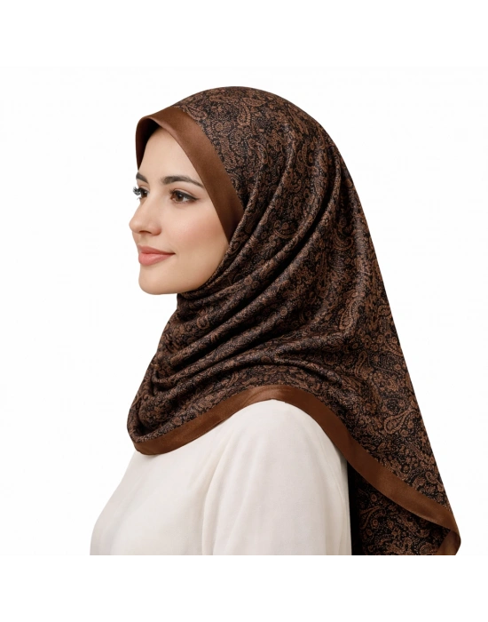 Mavi İpek Soft Pamuklu Şal Desen 2 D4