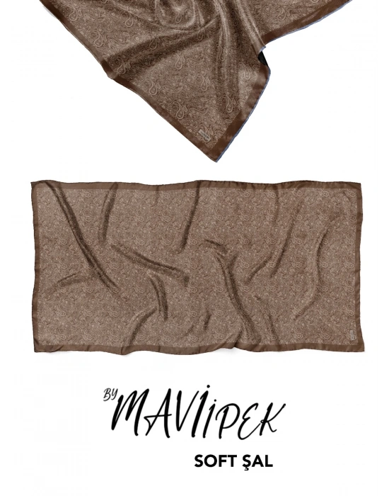 Mavi İpek Soft Pamuklu Şal Desen 2 D5