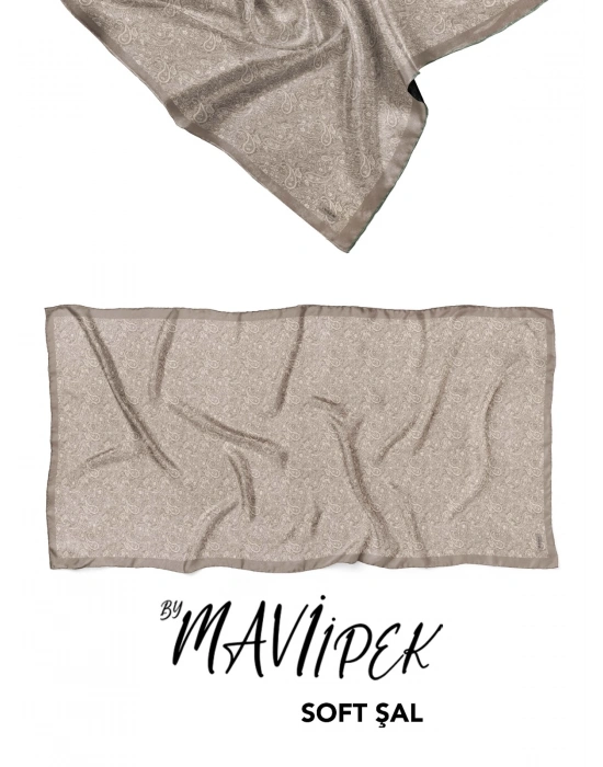 Mavi İpek Soft Pamuklu Şal Desen 2 D8