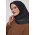 Bonjela Soft Eşarp Minimal Çiçek Desen Antrasit