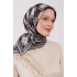 Levidor Kristal Eşarp Baklava Desen Siyah Gri