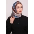 Levidor Kristal Eşarp Asimetrik Desen Mor