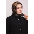 Levidor Kristal Eşarp Esinti Desen Siyah Bej