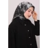 Levidor Kristal Eşarp Esinti Desen Siyah