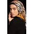 Levidor Kristal Eşarp Zebra Desen Siyah Hardal