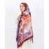 Luissa Bambu Kraş Şal Ebruli Desen Bordo
