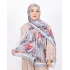 Luissa Bambu Kraş Şal Pastel Desen Gri