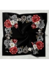 Bonjela Soft Eşarp D1 Çiçekli Siyah