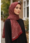 Mavi İpek Bordo Serisi Soft Pamuk Şal D2