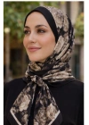 Mavi İpek Siyah Beyaz Serisi Soft Pamuk Şal D3