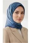 Levidor Tensel Eşarp Batik Desen Saks Mavi