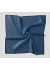 Bonjela Soft Eşarp Minimal Çiçek Desen İndigo Mavi
