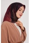 Bonjela Soft Eşarp Fırça Desen Bordo