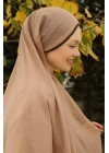 Mismara Müslin Biyeli Şal Bej