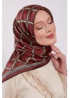 Levidor Kristal Eşarp Baklava Desen Bordo