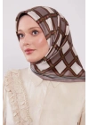 Levidor Kristal Eşarp Baklava Desen Vizon