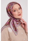 Levidor Kristal Eşarp Lalezar Desen Pudra Vizon