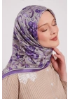 Levidor Kristal Eşarp Lalezar Desen Lila