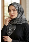 Levidor Kristal Eşarp Dalga Desen Siyah