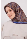 Levidor Kristal Eşarp Etnik Desen 2 Kahve Saks