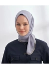 Mismara Müslin Biyeli Eşarp Gümüş