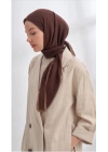 Mismara Müslin Biyeli Eşarp Kahve