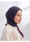 Mismara Müslin Biyeli Eşarp Lacivert Bordo