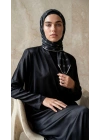 Bonjela Soft Eşarp Kafes Desen Siyah