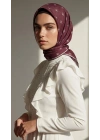 Bonjela Soft Eşarp Kafes Desen Mürdüm
